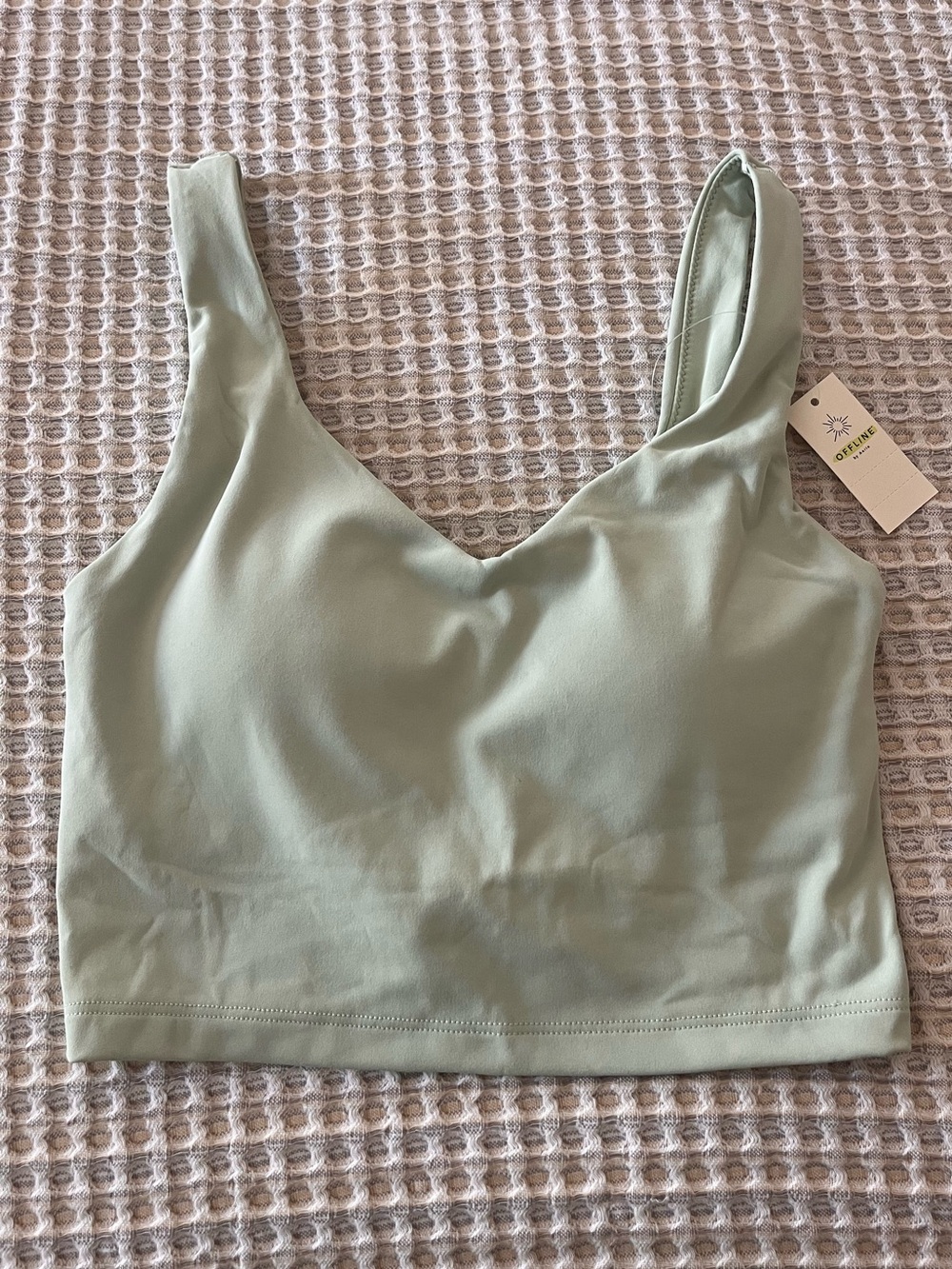 *NEW with tags* Aerie Offline Light Sage Green Scoop Neck Tank Bra Top